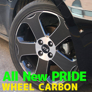 [ All new Rio (Pride 2012~) auto parts ] Carbon wheel sticker Made in Korea